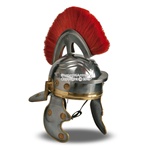 Wearable Roman Imperial Gallic Centurion Helmet  w/ Red Crest & Liner LARP SCA