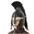 Black Trojan 300 Spartan Greek Troy Helmet with Liner & Plume Costume Armor LARP