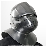 16G Steel Italian Medieval Functional Sparring Helmet Neck Armor WMA SCA LARP