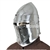 Battle Ready 16G Medieval Knight Pig Faced 14th Century Bascinet Helmet SCA Armor