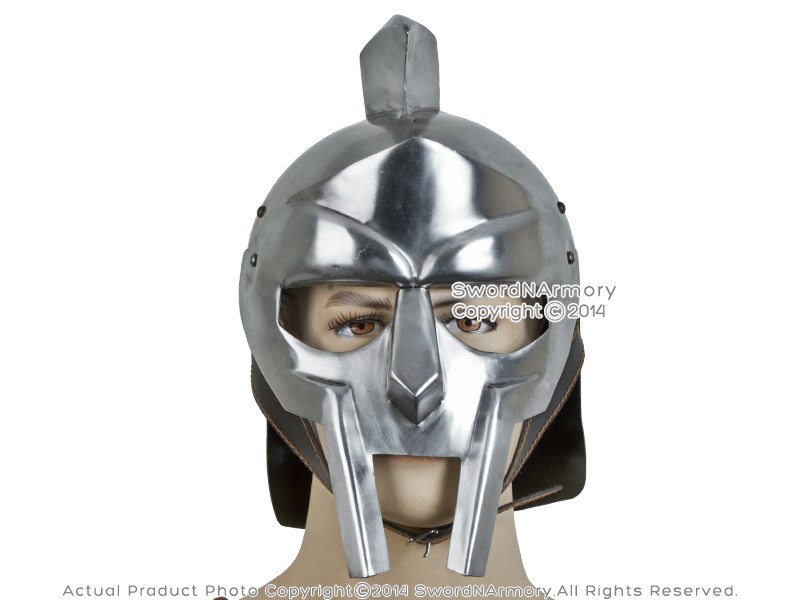 Details about   Medieval Gladiator Helmet Maximus Costume Armor Helmet Greek Roman Knight 
