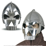 Medieval Fantasy Wearable Skull Crusher Steel Helmet LARP w/ Liner & Chin Strap