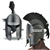 Wearable Steel Greek Spartan King Crested Helmet in Black Finish LARP with Liner