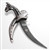 Handmade Iron Forged Koftgari Damascus Steel Blade Jackal Handle Dagger Knife