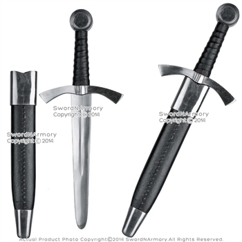 18" Medieval Dagger Crusader Short Sword Unsharpen Carbon Steel Reenactment LARP