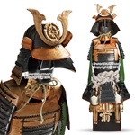 15.5" High Oda Nobunaga Shogun Japanese Samurai Armor Miniature Statue