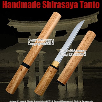 Handmade Japanese Samurai Sword Ninja SHIRASAYA Katana Blade Sharp 