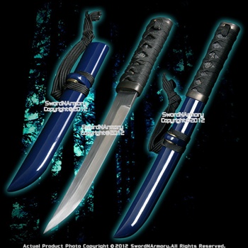 Through Hardened 1045 Carbon Steel Shobu Style Samurai Tanto Sword Full Tang BL