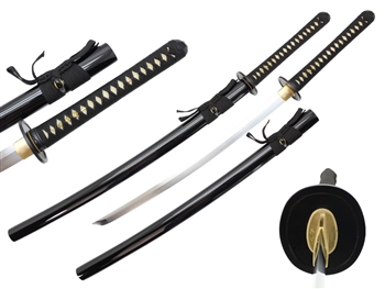 Handmade Samurai Ko Katana Ninja Sword Differential Harden 1060 Steel Sharp