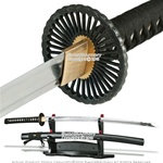 Handmade Samurai Katana Sword with Sharp Edge Pin Wheel Classic Tsuba