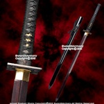 41"  Fully Functional Handmade Black Dragon Ninja Sword Red Blade Sharpe Edge