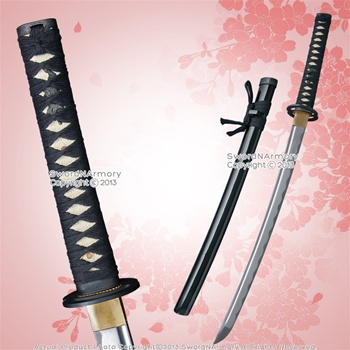 Handmade Functional Musashi Tsuba Full Tang Samurai Wakizashi Sword