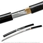 Onikiri Black Shirasaya Samurai Katana Sword 1045 Steel Carbon Steel Sharp Edge