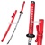 Red BIOHAZARD Z Apocalypse Katana Sword Zombie Printed Along Sharp Blade & Scab