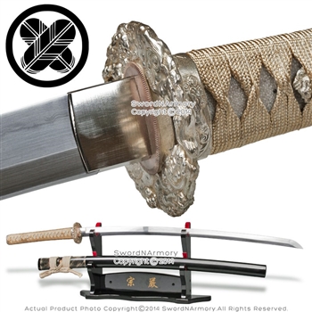 Skyjiro Emperor Forge 1085 1055 Folded Steel Samurai Katana Sword Clay Tempered