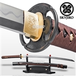 Skyjiro Ancient Iron Warrior 1070 Forged Folded Steel Samurai Katana Sword Sharp