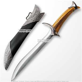 10" Elven Miniature Letter Opener Fantasy Short Sword Dagger Knife with Sheath
