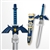 11" Mini Link Master Sword Display Letter Opener with Sheath Fantasy Dagger