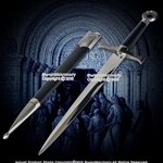 Medieval Knight Irish Ring Pommel Short Sword Historical Dagger with Sheath