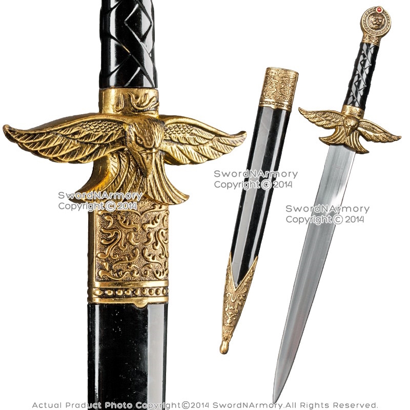 18.25" ROBIN HOOD ORNATE SHORT SWORD Medieval Fantasy Dagger Knight Historical 