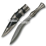13.5" Long Kukuri Knife Gurkha Fantasy Dagger Ornate Stainless Steel Blade