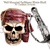 Wall Mounted Caribbean Pirate Skull With 2 Cutlass Swords