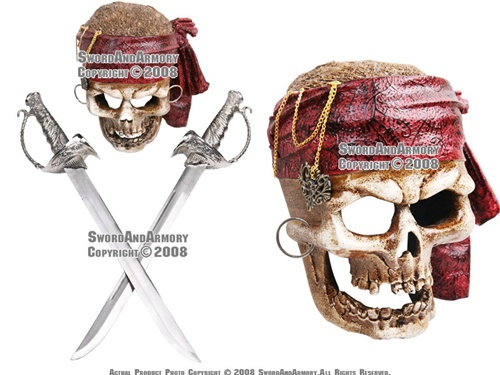 PIRATES of the CARIBBEAN-SKULL WITH SLIDING SWORD