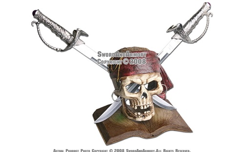 PIRATES of the CARIBBEAN-SKULL WITH SLIDING SWORD