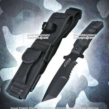 10.5" Xtreme Tac Tanto Tactical Combat Fighting Knife w/ G10 Handle Belt Pouch