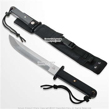 25" Tanto Stainless Steel Sharpened Blade Japanese Knife With Sheath Hunting Knife