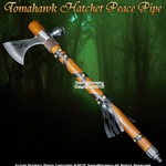 Native American Indian Warrior Tomahawk Hatchet Axe Peace Pipe Tobacco