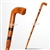 36" Handcrafted Eucalyptus Wood Gentlemen Walking Cane Stick Stripe Etched Shaft