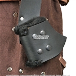 Black Medieval Genuine Leather Right Handed Sword Frog Holder Renaissance LARP