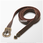74" Viking Double Wrap Long Belt Genuine Leather Medieval Renaissance LARP SCA