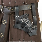 Medieval Genuine Leather Bridle Right Hand Sword Belt Adjustable Frog SCA LARP