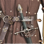 Medieval Style Handmade Sword Frog Dagger Holder Genuine Leather LARP Costume