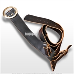 Black Leather Medieval Baldric Sword Belt Right Handed Waist Hanger Frog LARP