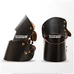 Medieval Leather Gauntlets Pair Wrist Thumb Guard for Renaissance Faire LARP SCA