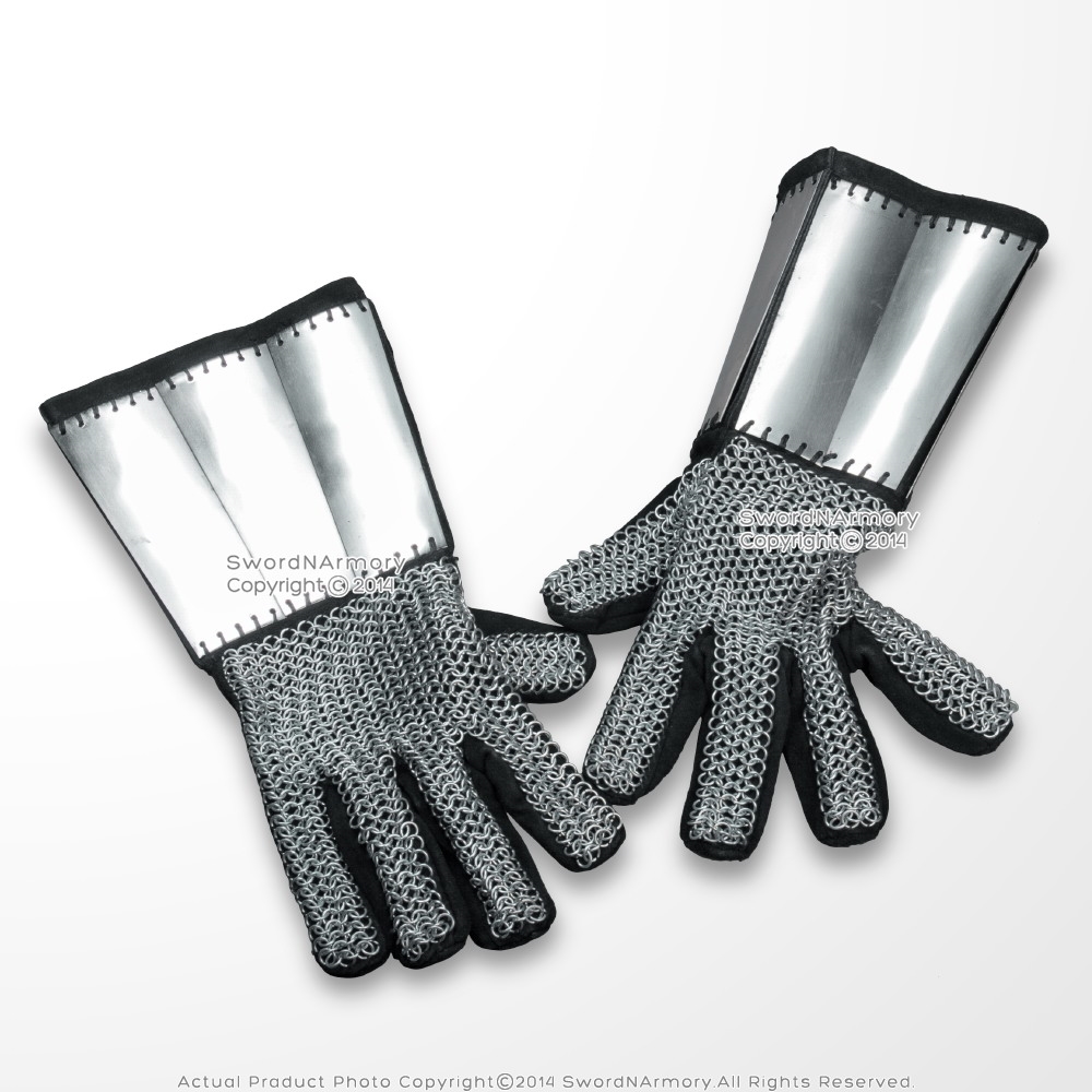 Chainmail Fingerless Glove Stainless Steel Hand Accessory With a