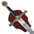 Golden Excalibur Medieval Crusader Sword With Plaque
