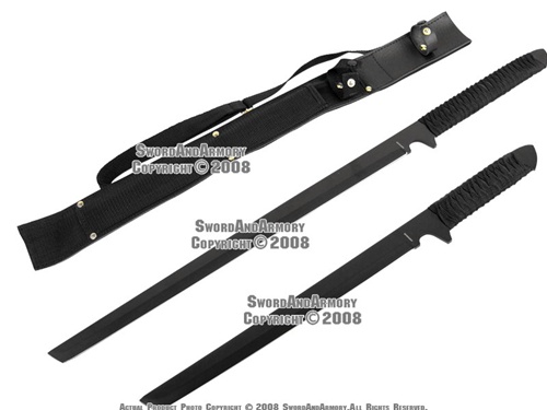 18" Ninja Black Wholesale Sword with Sheath 