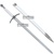Medieval Chivalry Crusader Knight Sword With White Scabbard