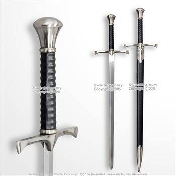 37" Hand and a Half  Medieval Crusader Knight Arming Sword with Scabbard