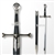 36' Lionheart Crusader Knight Medieval Fair Arming Sword w/ Scabbard Lion Pommel