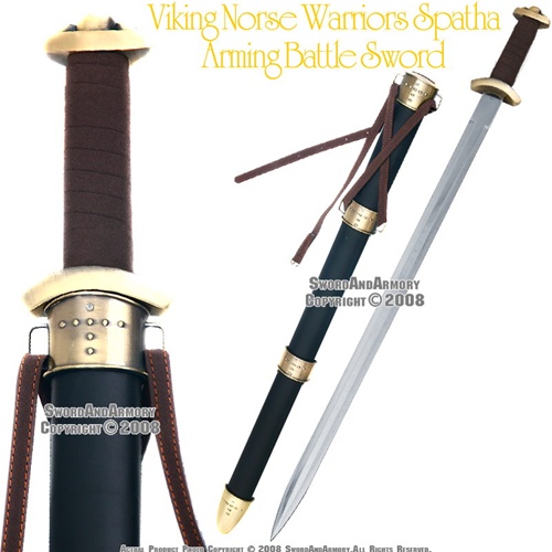 Medieval Godfred Viking Celtic Battle Sword Stainless Blade w/Scabbard