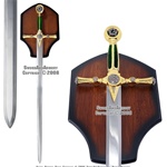 Freemason Masonic Sword Templar Knight Crusader With Plaque