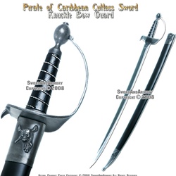 35" Classic Caribbean Pirate Cutlass Sword Bow Guard
