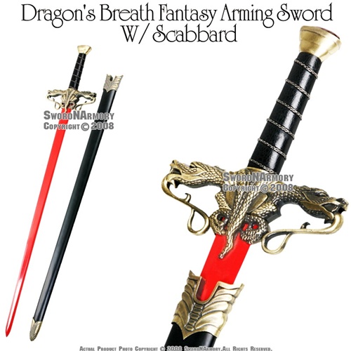 Dragon's Breath Fantasy Sword Red Blade With