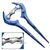 29" Blue Fantasy Foam Sword Double Blade w/ Core Anime Video Game Weapon LARP