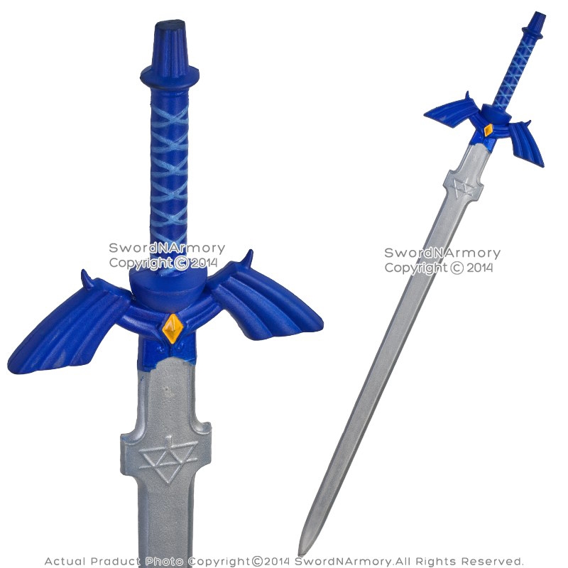 29 Blue Fantasy Foam Sword Double Blade w Core Anime Video Game Weapon  LARP